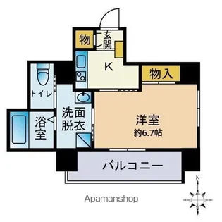 セリユ下大利【402号室】の間取り