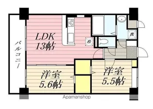 ファーストポイント東比恵【6階】の間取り