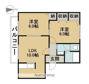 ディアメゾン【202号室】の間取り