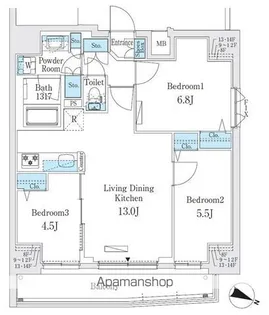 プライムブリス板橋本町【14階】の間取り