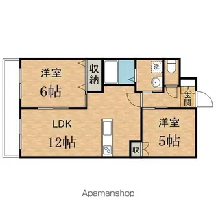 カーディナンス永山【6階】の間取り
