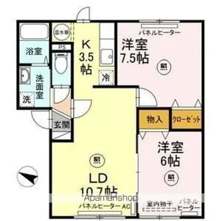 あにまるスクエア 二号館【102号室】の間取り
