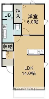 フリージア【1階】の間取り