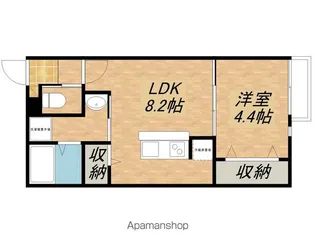 メゾンドメグ湖南【102号室】の間取り