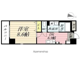URBAN FLATS北上【9階】の間取り