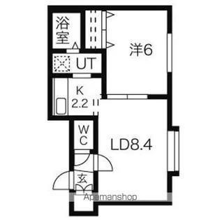 サンリバー北広【2階】の間取り