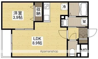 月光東福山駅前【2階】の間取り
