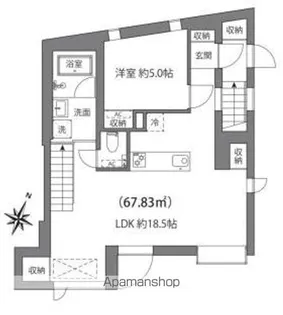 ルクール市ヶ谷払方町(旧ARK HOUSE 市ヶ谷払方町)【3階】の間取り