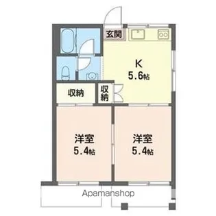 下原ハイツ【2階】の間取り