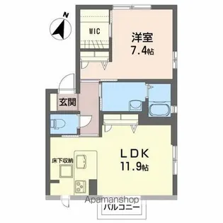 オーブA【1階】の間取り