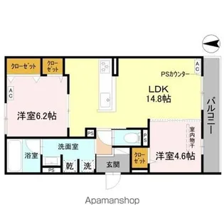 TORISIA千里丘Ⅲ【1階】の間取り