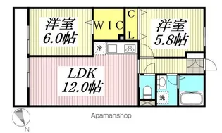 めぞん どぅ あんそれいゆ【1階】の間取り