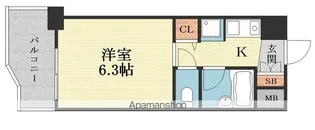 シンセリティ野中【6階】の間取り