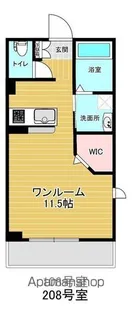 イストワール高宮【101号室】の間取り