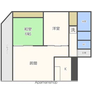 サントノーレ厚別【501号室】の間取り