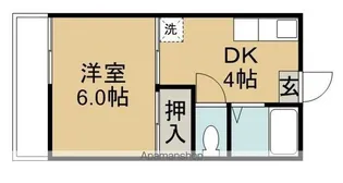コーポ忠洋【1階】の間取り