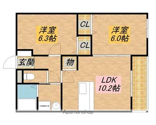 フォレスト【102号室】の間取り
