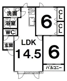 つちやパレスH【201号室】の間取り