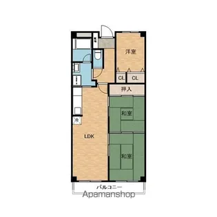 サニータウン羽倉崎駅前参番街【302号室】の間取り
