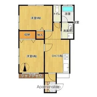 福岡県久留米市通外町【アパート】の間取り