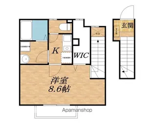 ヨーロピアンシャレー東沖野【201号室】の間取り