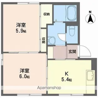 グレースフル赤坂B【1階】の間取り