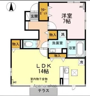 レクニルド西五城 1【1階】の間取り