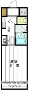エコール久米【203号室】の間取り