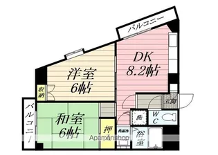 メルベーユ山手台【4階】の間取り
