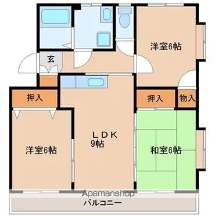 サンライフ永楽【1階】の間取り
