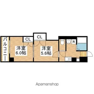 レジデンスカープ名古屋【7階】の間取り