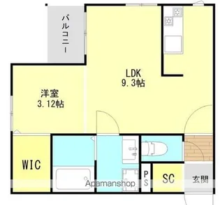ラシックランテ若葉台西【202号室】の間取り