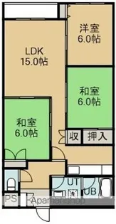 マンション北斗富岡Ⅱ(マンションホクトトミオカツー)【306号室】の間取り