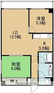 ロイヤルシティ壱番館【5階】の間取り