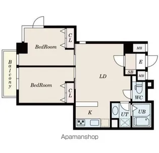 エスパシオ内藤町【1階】の間取り