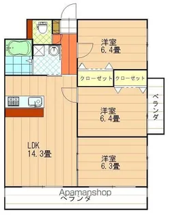 ファインコート【6階】の間取り