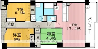 グランロジュマン豊中少路A棟【4階】の間取り