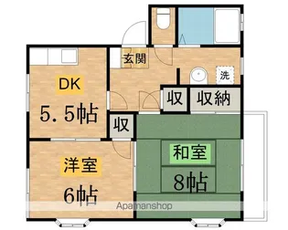 カサベルデ朝倉【1階】の間取り