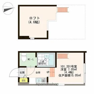 フラワーテラス【1階】の間取り