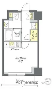 プライムメゾン清澄白河【3階】の間取り