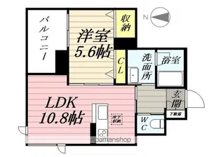 ベレオ久遠の杜【1階】の間取り