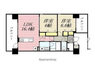 TONOクリスタル上人橋【3階】の間取り