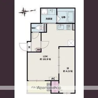 JACK OSUGIⅠ【2階】の間取り