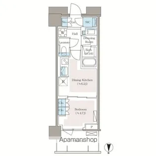 パークシティ中野 ザ タワー エアーズ【19階】の間取り
