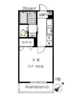 アーバンハイツ緑町【1階】の間取り