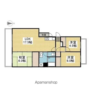 スミタスヴィレッジ古三津 2号棟【245.号室】の間取り