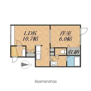 コーポワイエス【2階】の間取り