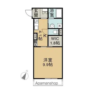 Mスクエア コート【110号室】の間取り