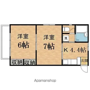 リバーサイドヴィラ【206号室】の間取り