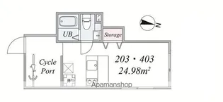 THE TRIAS MISHUKU【3階】の間取り